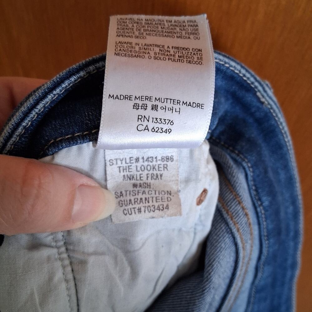 Mother The Looker Ankle Fray Jeans Size 31 - Picture 9 of 9